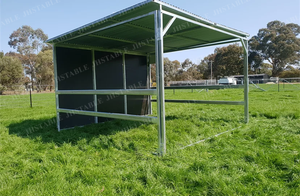 Stalls estables portátiles para caballos, personalizados, con puerta delantera, panel portátil galvanizado con techo de PVC - Product Image 6