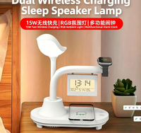 Wisteria Plüsch Modische Personalisierte Multifunktionale Kabellose Ladestation Bluetooth-Lautsprecher RGB-Nachtlicht Digitales Geschenk