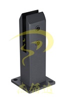 Support d'angle en acier inoxydable laqué laiton brossé pour verre, pour garde-corps d'escalier et de piscine