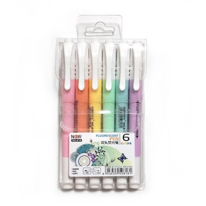 Marcador Fluorescente de Escritura Suave con Punta Oblicua de Secado Rápido para Apuntes Escolares y de Estudio - Product Image 2