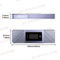 JEYI Factory Visual Smart M.2 Boîtier en aluminium USB3.2 Gen2 10Gbps avec écran LED pour NVMe/SATA SSD UASP/Trim & M/B + M Key