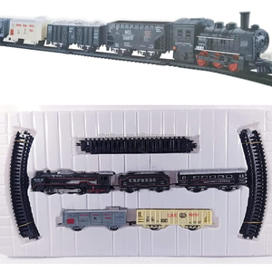 19pcs đường sắt Vua <span class=keywords><strong>Train</strong></span> theo dõi cổ điển <span class=keywords><strong>Train</strong></span> vận chuyển động cơ đường sắt đồ chơi hiệu ứng ánh sáng Pin hoạt động <span class=keywords><strong>Train</strong></span> <span class=keywords><strong>toy</strong></span> Set - Product Image 1
