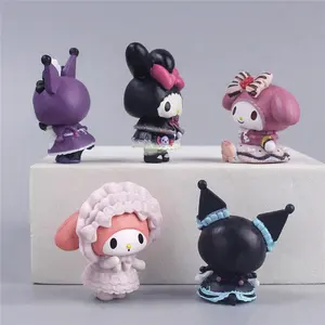 JM yeni japon karikatür Anime Kulome küçük Merlot melodi Loli Action Figure DIY kek bebekler kek dekorasyon 5 adet/takım