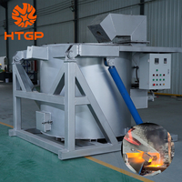 Four de fusion à gaz pour le recyclage de la ferraille d'aluminium, 1,5 tonne, machine de fusion automatique au GPL/gaz naturel pour lingots