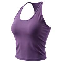 Débardeur de yoga 2-en-1 pour femme, dos nageur, ultra doux, élastique, respirant, séchage rapide, court, sculptant, pour la gym, le fitness et le quotidien