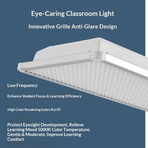 Lámpara LED Inteligente de Acero Inoxidable con Intensidad Regulable, Ultra Brillante, de Espectro Completo, para Protección Ocular en Aulas, Lámpara Colgante - Product Image 2