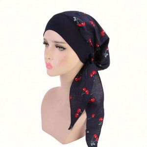 Wholesale High Quality Promotional Pastoral Style Printed Cotton/Polyester Chemotherapy African Cap Ladies Elastic <b>Headband</b> - Product Image 2