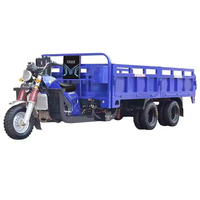 Promotion : Tricycle de fret ouvert 300CC 350CC à refroidissement par eau, 9 roues, double essieu arrière, benne hydraulique, moto tout-terrain robuste