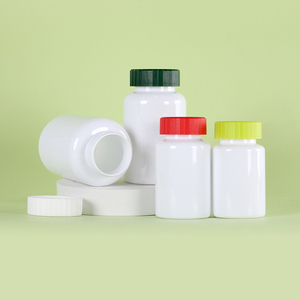 Fournisseur en vrac Flacon à pilules en PET 4oz 6oz 10oz Design rond blanc opaque finition brillante ouverture de 35mm de large Logo personnalisé - Product Image 6