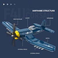 Juego de bloques de construcción de avión Corsair F4U, 767 Uds., Kits de modelo de avión, colección de juguetes, regalos de Navidad y cumpleaños para niños y adultos