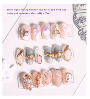 Résine de gel souple pour ongles en PVC 8 ml LED 30s de séchage non collante 3D Sculpture solide UV Nail Soak off Paste DIY Nail Crystal
