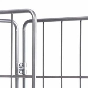 Supermarkt Fracht transport Sicherheit Lager Lager Wheeling Wire Mesh Faltbarer Wagen Roll Container Mit Rädern - Product Image 4