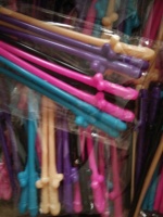 Lot de 10 pailles à boire fantaisie en forme de pénis, couleur chair, pour enterrement de vie de jeune fille, bar et fournitures de fête