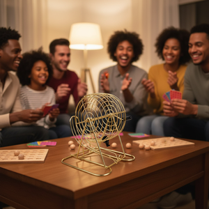 Máquina de <span class=keywords><strong>Bingo</strong></span> de Lujo con Jaula Metálica, Tablero Maestro de <span class=keywords><strong>Madera</strong></span>, <span class=keywords><strong>Bolas</strong></span> de Llamada y Tarjetas de <span class=keywords><strong>Bingo</strong></span> con Deslizador para Fiestas - Product Image 2