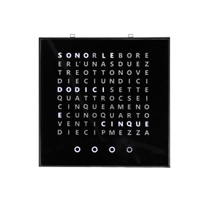 CHEETIE CP37L <span class=keywords><strong>Orologio</strong></span> <span class=keywords><strong>da</strong></span> Parete a Parole Italiane con Testo a LED e Quadrante Quadrato di Grandi Dimensioni per Soggiorno - Product Image 1
