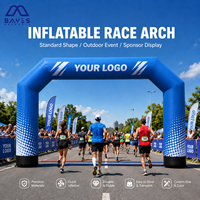 Arche de course gonflable étanche en TPU, couleurs personnalisables, sans souffleur continu, portique de départ/arrivée sur mesure pour