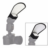 2-en-1 argent/blanc diffuseur de Flash d'appareil Photo boîte à lumière Photo Flash réflecteur de lumière pour appareils Photo taille 11x18x20cm