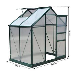 Bahçe tesisi Metal sera kiti kolayca monte 6x4 Ft alüminyum çerçeve açık ev büyümek köy sera - Product Image 3