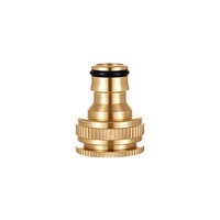 Raccord de Robinet en Laiton 1/2'' à Connexion Rapide pour Jardin - Adaptateur d'Eau