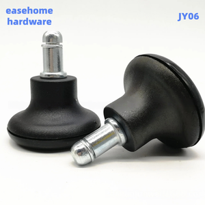 2 Zoll Schwarze PU-Festrollen Bürostuhl-Zubehör Drehstuhlrollen Chefsessel-Rollen Geräuscharm Verschleißfest Easehome JY06 - Product Image 2