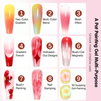 ZRKGEL Gel de Peinture de Haute Qualité 20 Couleurs, Gel UV Pigmenté pour Effet Blush Ombre et Dessin, Kit de Vernis à Ongles pour Salon de Manucure
