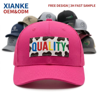 Casquette de cyclisme professionnelle X&K personnalisée avec logo, en flanelle éponge, design structuré à couronne moyenne, pour performance formelle