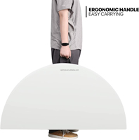Table ronde pliante en plastique robuste pour événements extérieurs, 180 cm, 10 personnes, pour mariage et banquet
