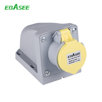 Prise industrielle IEC 60309 16A 6H 2P+E IP44 étanche CEE 3 broches 220V-250V pour panneau |   Approuvé CE |   Directement de l'usine