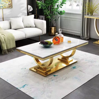 Meubles de salon de haute qualité au design moderne, tables basses au design italien en acier inoxydable