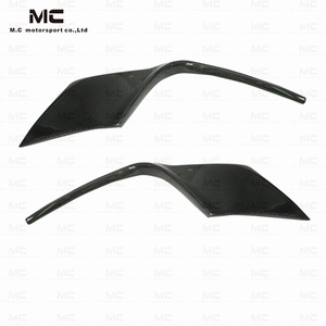 Parti esterne Auto <span class=keywords><strong>O</strong></span> stile coltello da vento posteriore in fibra di carbonio per Porsche 911 992 2018 + Carrera Targa posteriore Canard Splitter posteriore - Product Image 2