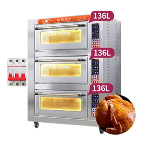 Commercial baking equipment 3 deck 6 trays electric kitchen oven Suitable for large hotel restaurants
