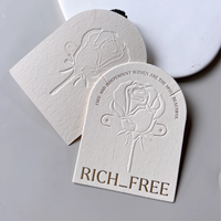 Emballage de présentation de bijoux en carton écologique avec logo estampé or, carte pour boucles d'oreilles