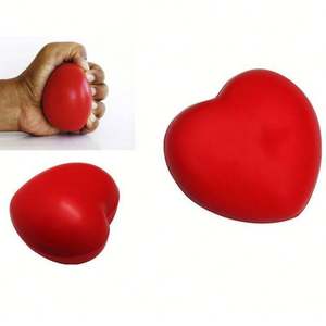 Pelota Antiestrés Personalizada en Forma de Corazón - Pelota de Amor Antiestrés al por Mayor para Regalos Promocionales, Eventos - Juguete de Espuma de PU Suave para Apretar - Product Image 2