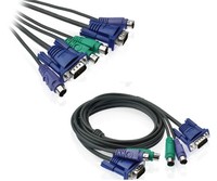 USB VGA KVM 15 Pin saklar standar Printer PS/2 kabel PVC jaket stok produk untuk PS/2 Keyboard Monitor Mouse