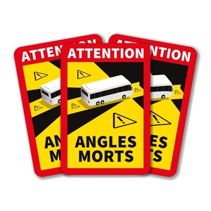 Autocollants personnalisés d'avertissement d'angle mort pour voiture, résistants aux intempéries, autocollants adhésifs - Product Image 3