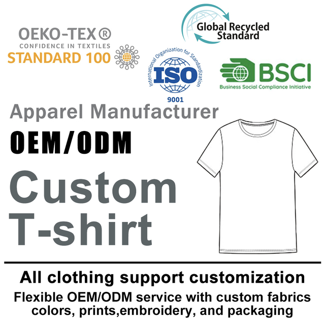 Custom High Quality Wholesale Clothing t Shirt Supplier Factory China Garment Manufacturer Men's Clothing t Shirt for Men