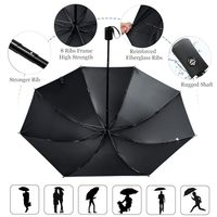 Parapluie compact automatique en pongee, fibre de verre, protection UV, coupe-vent, idéal pour les voyages d'affaires, cadeau personnalisé, logo sur mesure, fabrication professionnelle