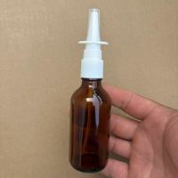 Flacon compte-gouttes en verre de 60 ml avec mini cuillère distributrice, flacon de rangement portable pour poudre, idéal pour le snuff et les poudres fines à emporter