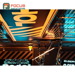 Comptoir de service de café contemporain avec finition en bois stratifié, zone d'exposition d'accessoires, comptoir de caisse de café - Product Image 5