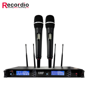 نظام ميكروفون لاسلكي احترافي GAW-9000 UHF ثنائي القناة مع ميكروفونين ديناميكيين محمولين باليد لـ DJ والكاريوكي - Product Image 3