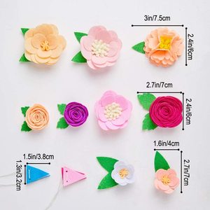 Wool Felt Flowers Felt Daisy Flowers Felt Ball Flowers <strong>Spring</strong> <strong>Decor</strong> - Product Image 6