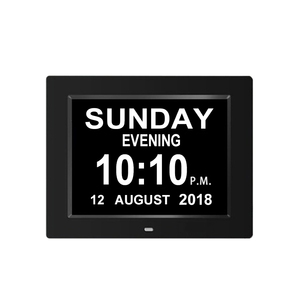 Reloj digital led de 8 pulgadas <span class=keywords><strong>con</strong></span> atenuación automática, reloj digital pequeño <span class=keywords><strong>con</strong></span> diseño de alzemios no acortado, regalo para abuelos - Product Image 2