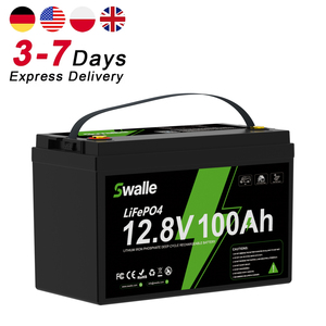 Swalle Poland Germany 12V 24V แบตเตอรี่ลิเธียมไอออนพลังงานแสงอาทิตย์แบบวงกลมลึก100AH 200AH 300AH แบตเตอรี่ LiFePO4 - Product Image 1