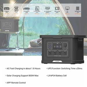 Estación de Energía Portátil con Energía Solar de 2400W, Batería de Litio de 220V, Almacenamiento de Energía para el Hogar y Exteriores, Fuente de Alimentación con Generador Solar - Product Image 5