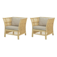 Fauteuil Alena en rotin, moderne, confortable, pour salon, chambre, salle à manger, élégant, durable, artisanal, relaxant