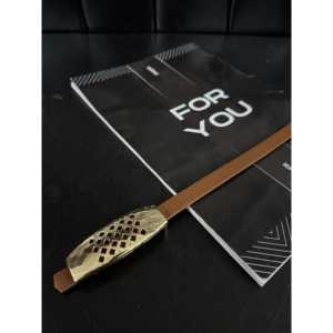 Cinturón de Diseño para Mujer, Estilo Casual, Hebilla de Aleación, Aspecto de Cuero Marrón, Cinturón de Tela - Product Image 2