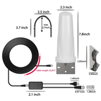 Antenne TV numérique HD DVB-T2 intérieure intelligente avec longue portée, haute qualité, 470-860 MHz VHF UHF