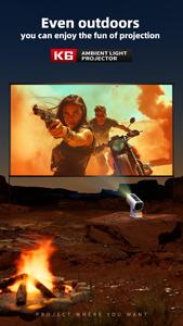 Hot bán K6 thông minh mini chiếu, 2.4G/5G đôi Wifi Android 13.0 OS 1 + 8GB hỗ trợ 230 độ kép Micro cho karaoke - Product Image 6