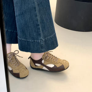 Chaussures décontractées pour femmes, style sport et marche, tendance, avec patchwork en cuir coloré, semelle souple, style rétro, qualité <span class=keywords><strong>garantie</strong></span> - Product Image 4