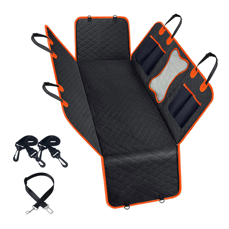 Bone-colored with orange trim-safety buckle-147137 cm